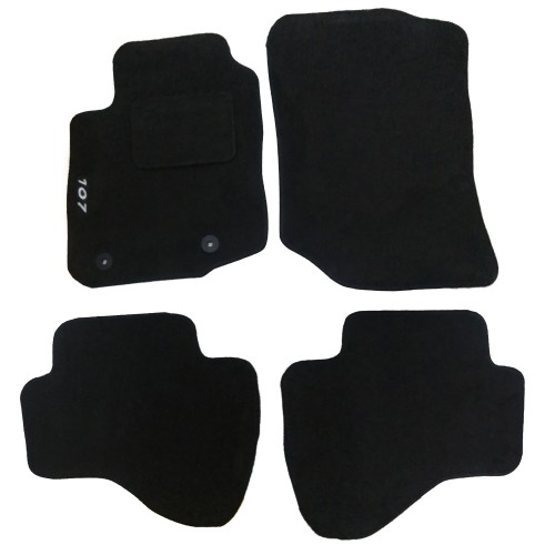 Tappetini Auto In Moquette Per 107 Dal 2014 Con 2 Clip Di Fissaggio